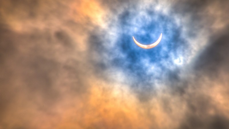 Solar Eclipse Partial Eclipse Smile sun Moon UK 2015 March Picture